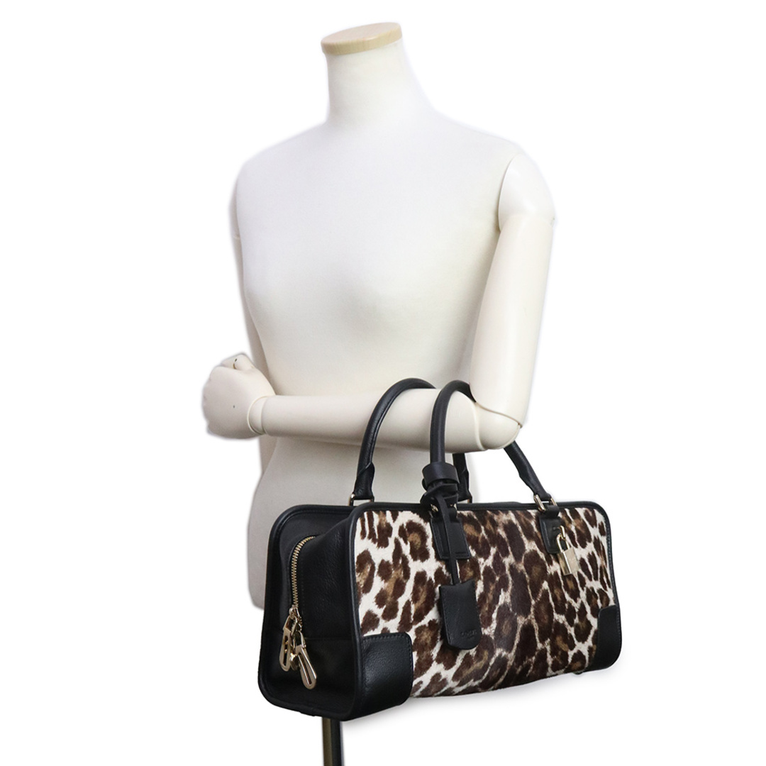 LOEWE - ロエベ アマソナ ハンドバッグ レオパード ヒョウ柄 ハラコ