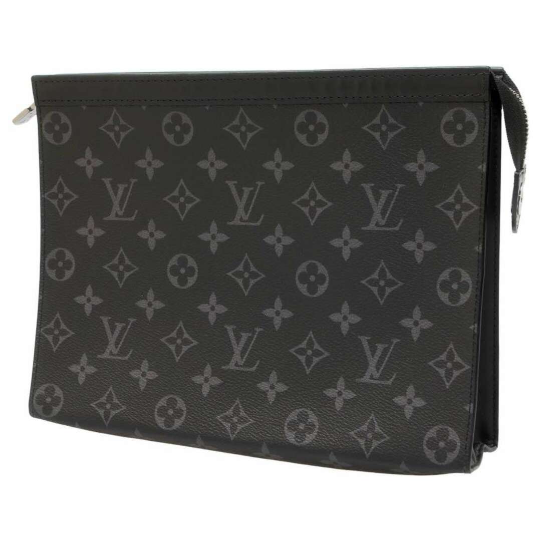 ルイヴィトン クラッチバッグ モノグラム・エクリプス ポシェット・ヴォワヤージュMM M61692 LOUIS VUITTON ブラック 黒