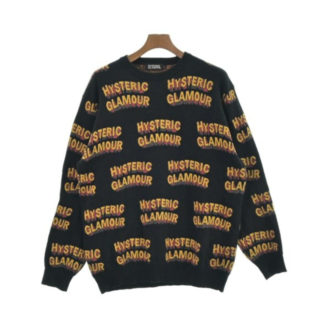 HYSTERIC GLAMOUR(ヒステリックグラマー)のHYSTERIC GLAMOUR ニット・セーター L 黒x黄x赤(総柄) 【古着】【中古】 メンズのトップス(ニット/セーター)の商品写真