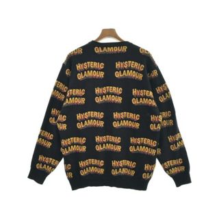 HYSTERIC GLAMOUR ニット・セーター L 黒x黄x赤(総柄) 【古着】【中古】