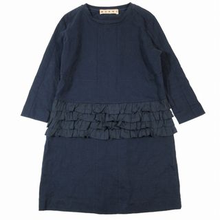 MARNI マルニ 膝丈ワンピース ネイビー