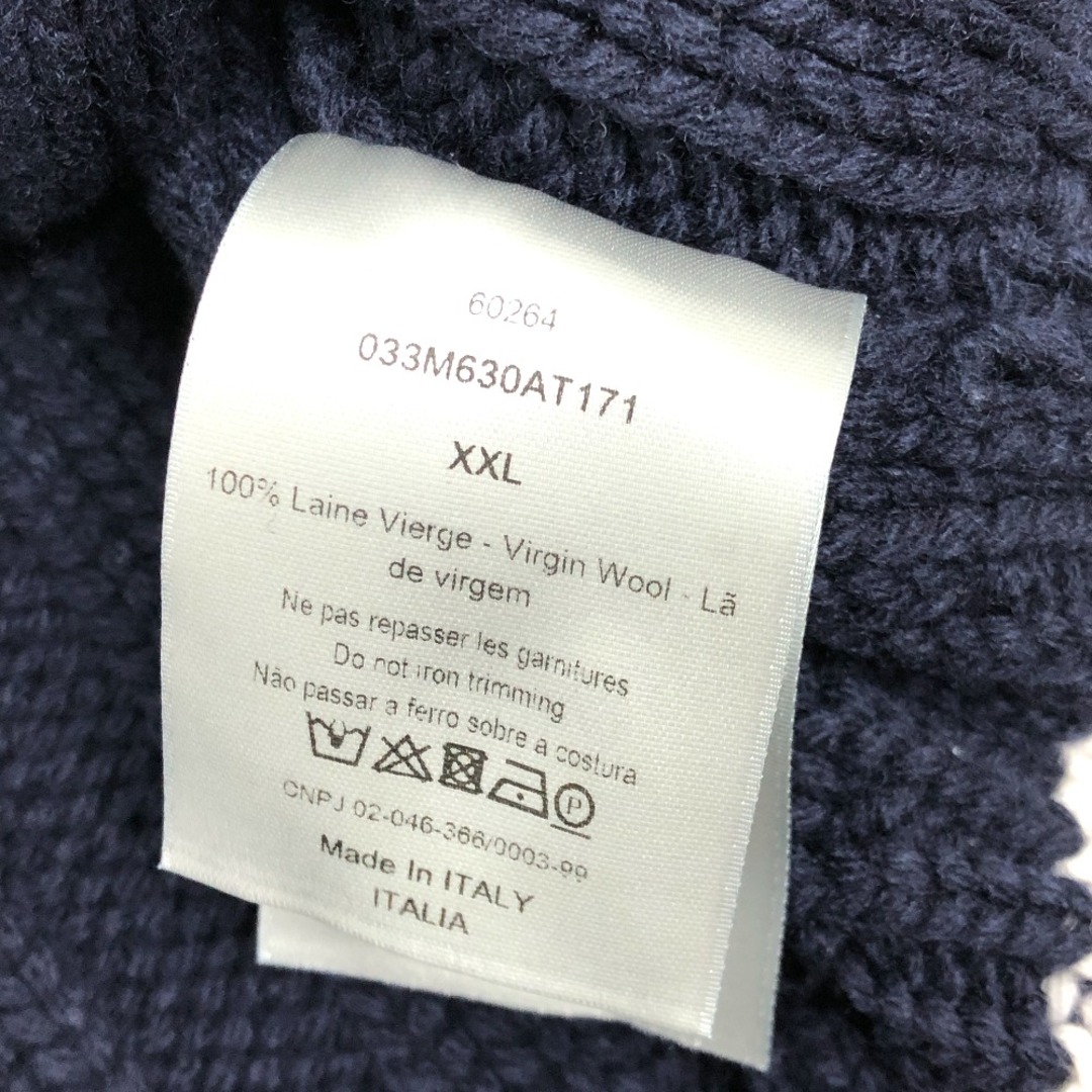 Dior(ディオール)のディオール Dior ショーンステューシー 033M630AT171 ロゴ 長袖 ニット セーター ウール ネイビー×ホワイト メンズのトップス(ニット/セーター)の商品写真
