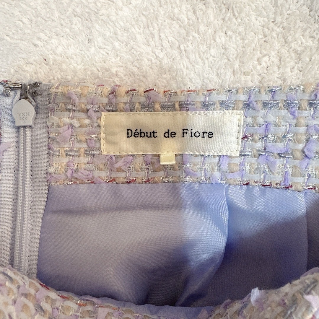 Debut de Fiore(デビュードフィオレ)のDebut de Fiore デビュードフィオレ ツイード台形スカート レディースのスカート(ミニスカート)の商品写真