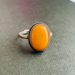 ヴィンテージ☆ シルバー ピンククォーツ リング フリーサイズ-