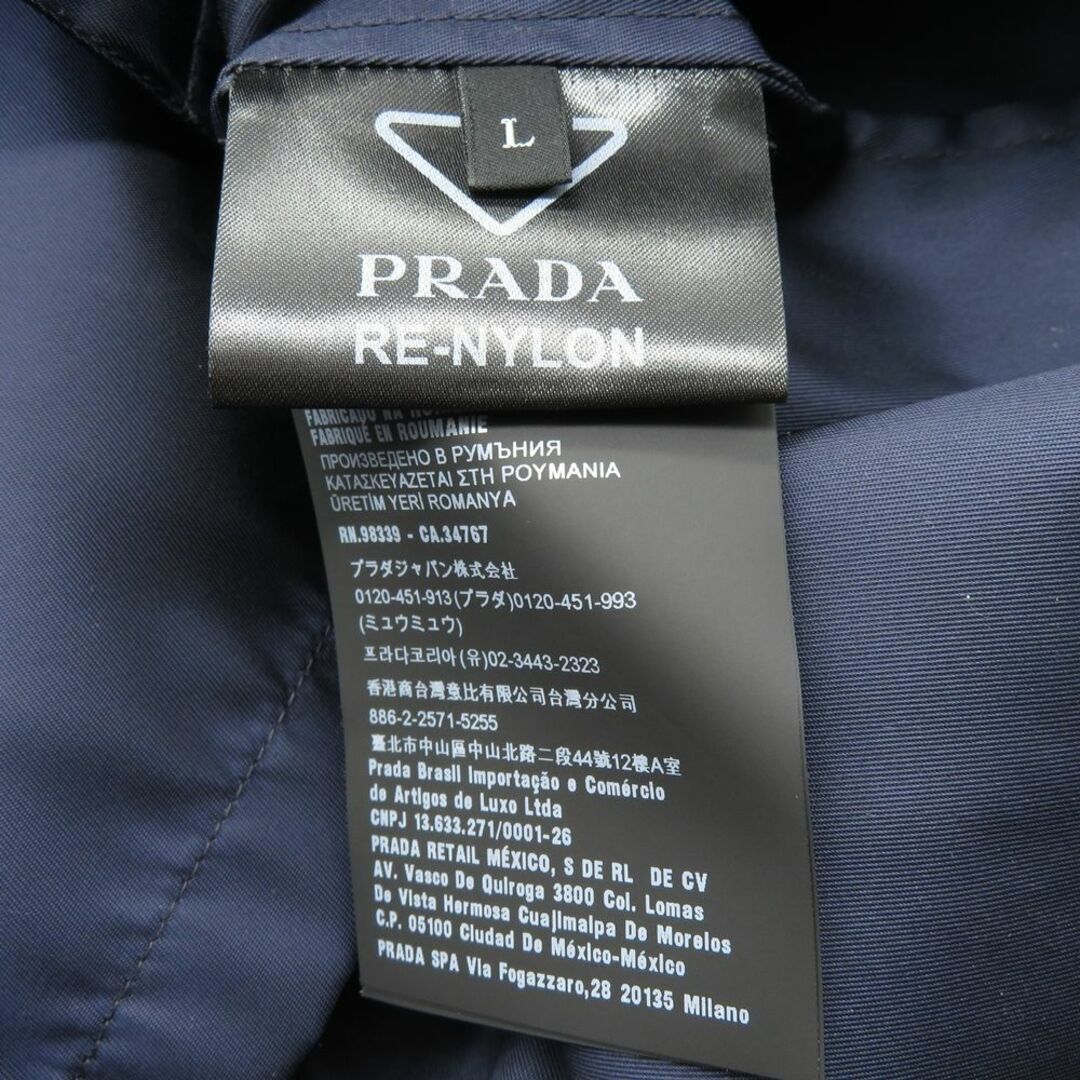 PRADA 20aw RE-NYLON BIG SHIRT NAVY Size-L SC514