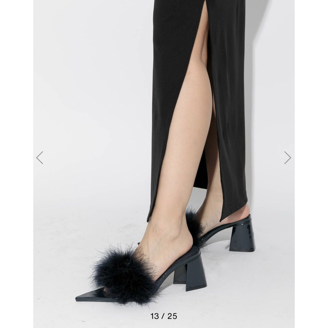 Bubbles - pointed toe fur mule melt the ladyの通販 by meme's shop ...