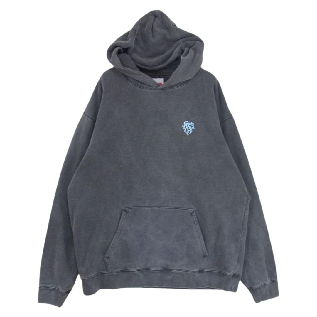 ガールズドントクライ girls don't cry パーカー WASHED LOGO HOODIE ロゴ プリント パーカー グレー系 XL