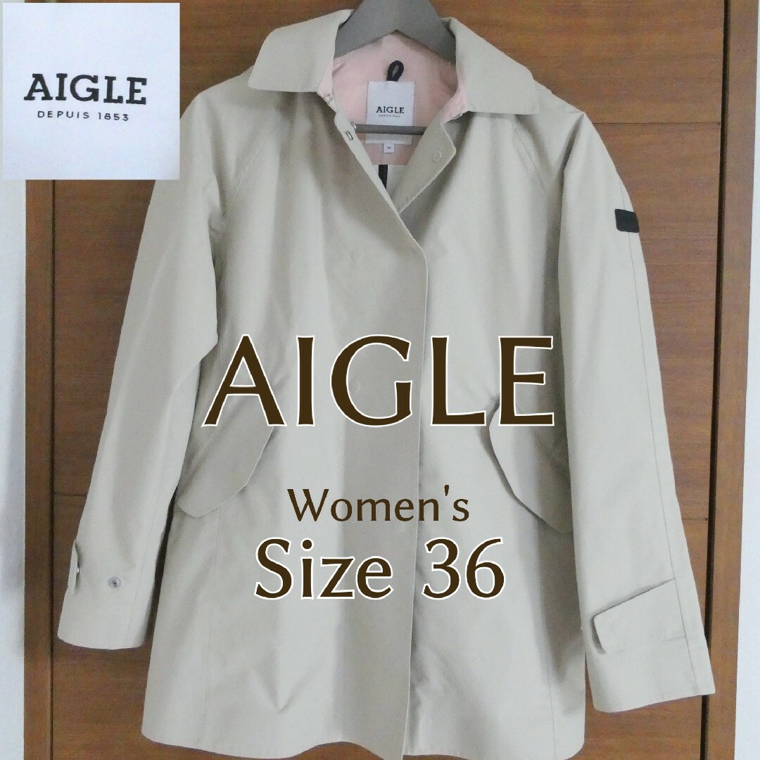 エーグル aigle ミスマノンコート Pコート 浸透防湿素材 レインウェア