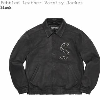 シュプリーム(Supreme)のsupreme pebbled leather varsity jacket(レザージャケット)