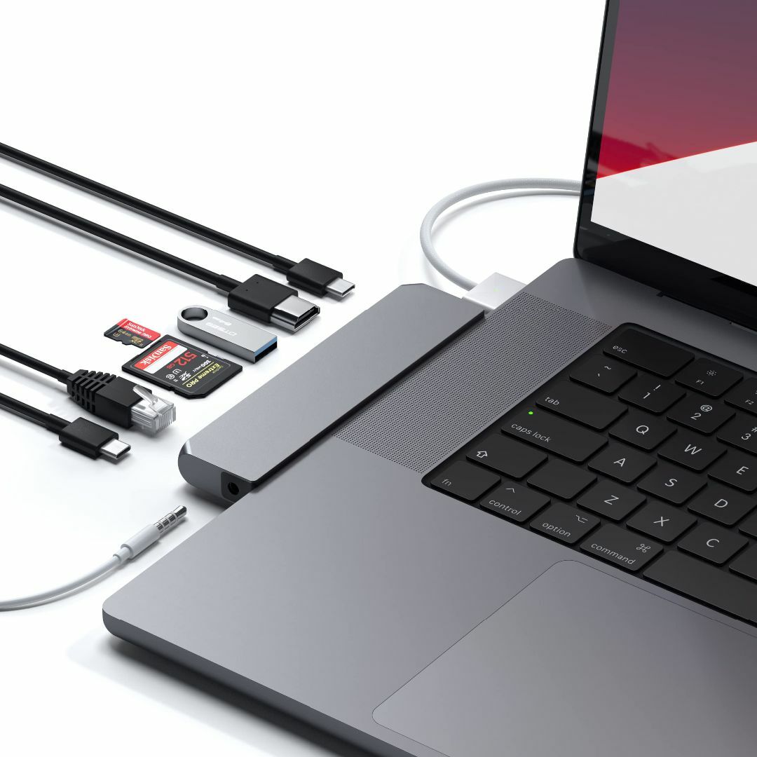 【色:スペースグレイ】Satechi USB-C Proハブ Max 8in2