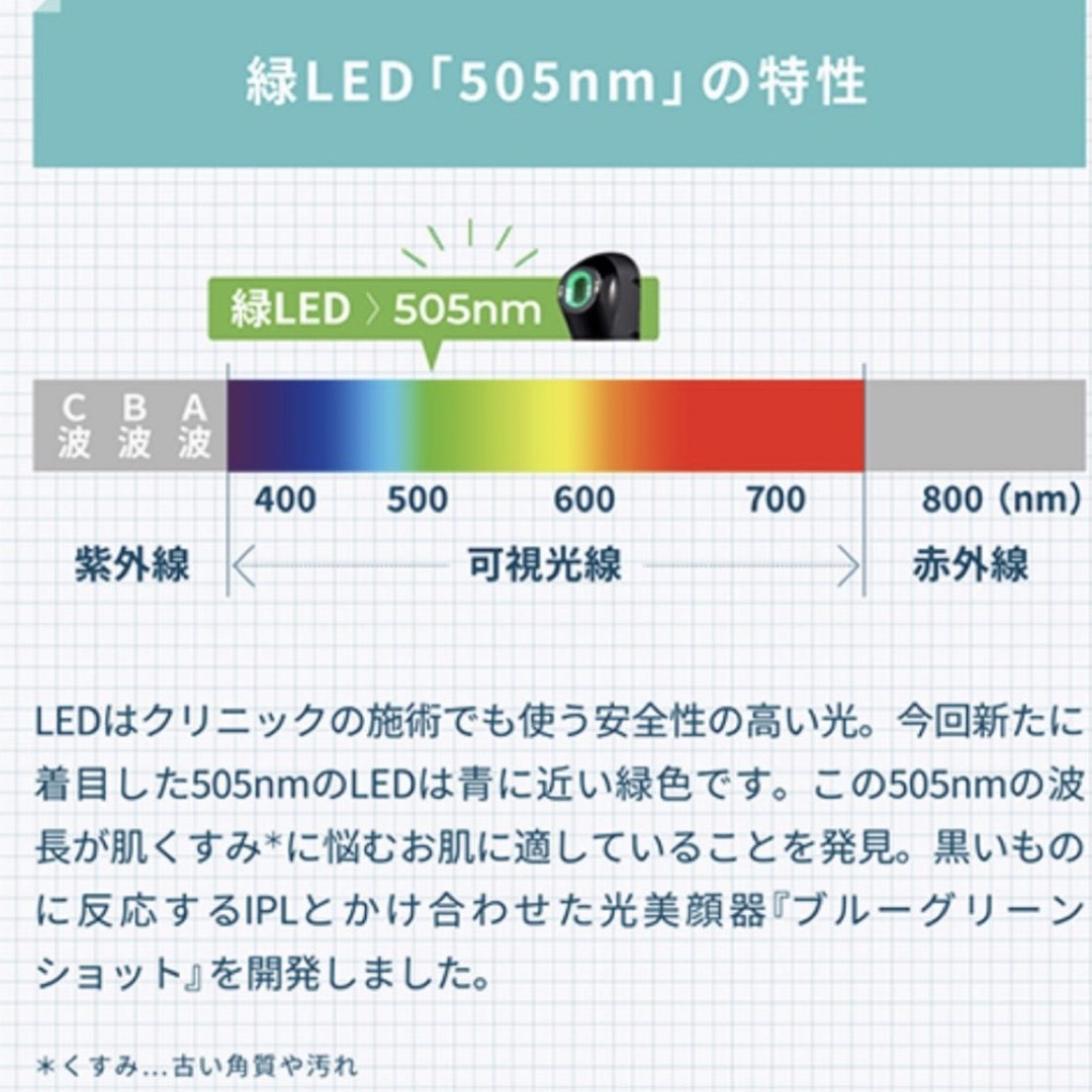 ヤーマン 光美顔器 IPL LED ブルーグリーンショット ブラック