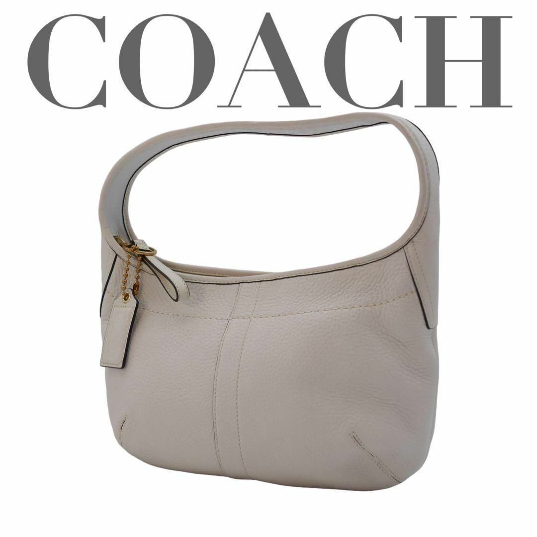 J30.COACH コーチ レザー ハンドバッグ ホワイト 11611