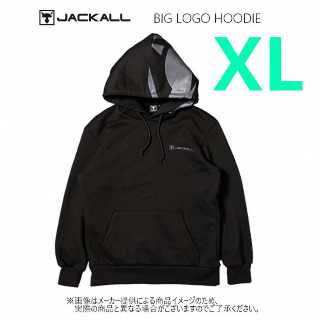 ウエアジャッカル　ビッグロゴ　プルオーバーフーディ　パーカー　ブラックXL size