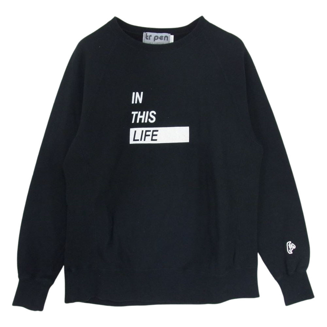 ティーアールサスペンション tr.4 suspension スウェット IN THIS LIFE CREW NECK SWEAT クルーネック プリント スウェット ブラック ブラック系 M