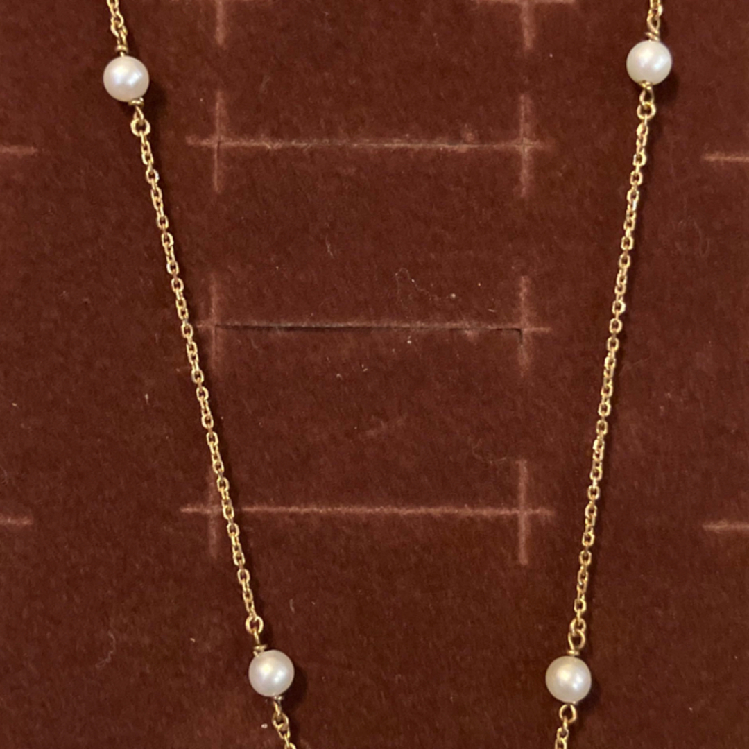 Avaron(アヴァロン)のAvaron【Y Line Pearl Necklace】k10 ネックレス レディースのアクセサリー(ネックレス)の商品写真