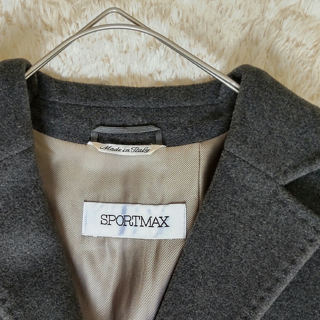 美品★MAX MARA★スポーツマックス★カシミヤアンゴラ混シングルチェスターL