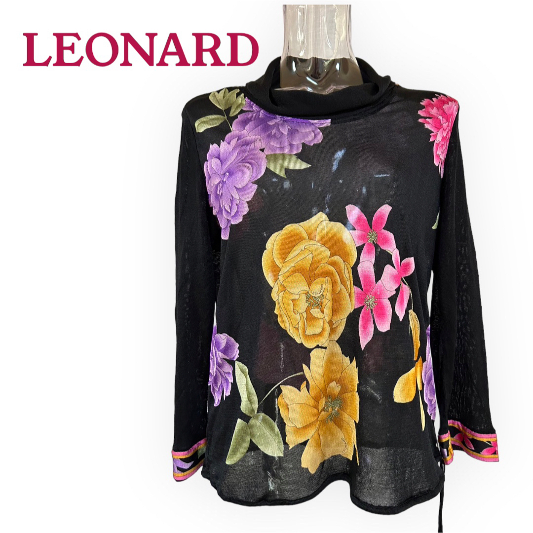 LEONARD(レオナール)のレオナール　シルクタッチの薄手セーター　サイズ・ＬＬ　LEONARD レディースのトップス(ニット/セーター)の商品写真