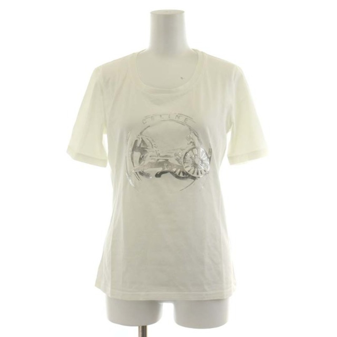 セリーヌ CELINE ヴィンテージ Tシャツ カットソー 半袖 ロゴ M 白 | フリマアプリ ラクマ