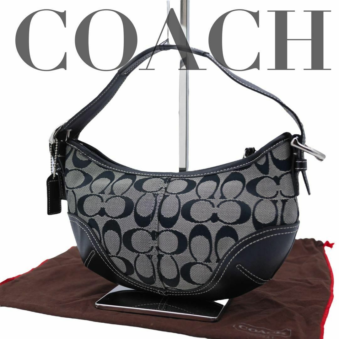 ☆COACH☆ シグネチャー ハンドバッグ 黒 ☆美品☆