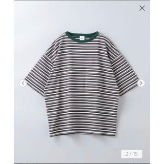 ロク(6 (ROKU))の6 ROKU COTTON MULTI BORDER BIG T-SHIRT(Tシャツ(半袖/袖なし))