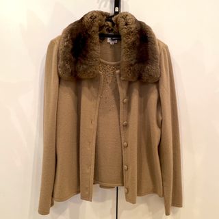 フォクシー 超美品 クリーニング済 チンチラファー/カシミヤニット