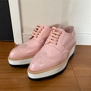 プラダ(PRADA)のプラダ　厚底レースアップシューズ(ローファー/革靴)