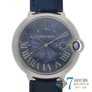 カルティエ(Cartier)の【117929】CARTIER カルティエ  WSBB0027 バロン ブルー ドゥ カルティエ ブルーダイヤル SS/レザー（クロコ） 自動巻き ギャランティーカード 純正ボックス 腕時計 時計 WATCH メンズ 男性 男 紳士【中古】(腕時計(アナログ))