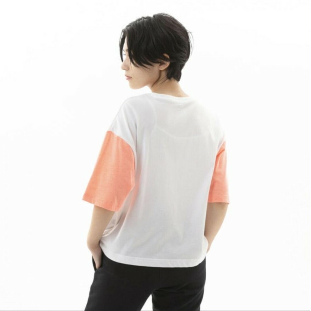 New Balance(ニューバランス)の【新品タグ付き】new balance　ショートスリーブTシャツ　L　ホワイト レディースのトップス(Tシャツ(半袖/袖なし))の商品写真