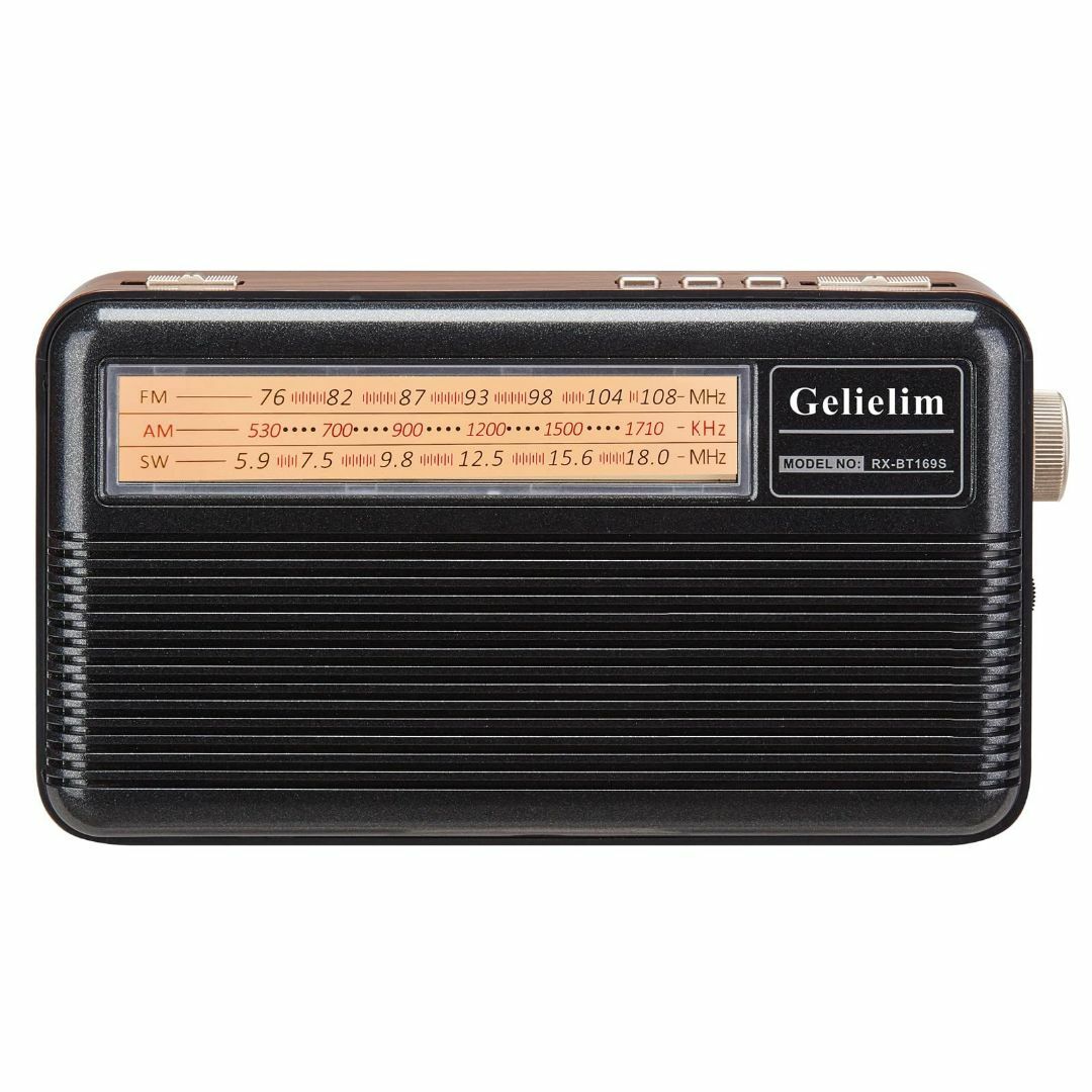 Gelielim ラジオ FM/AM/SW ポータブルラジオ USB/SDカード