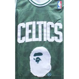 新品☆セルティックス☆緑M93番☆BAPE☆NBA☆バスケユニフォーム