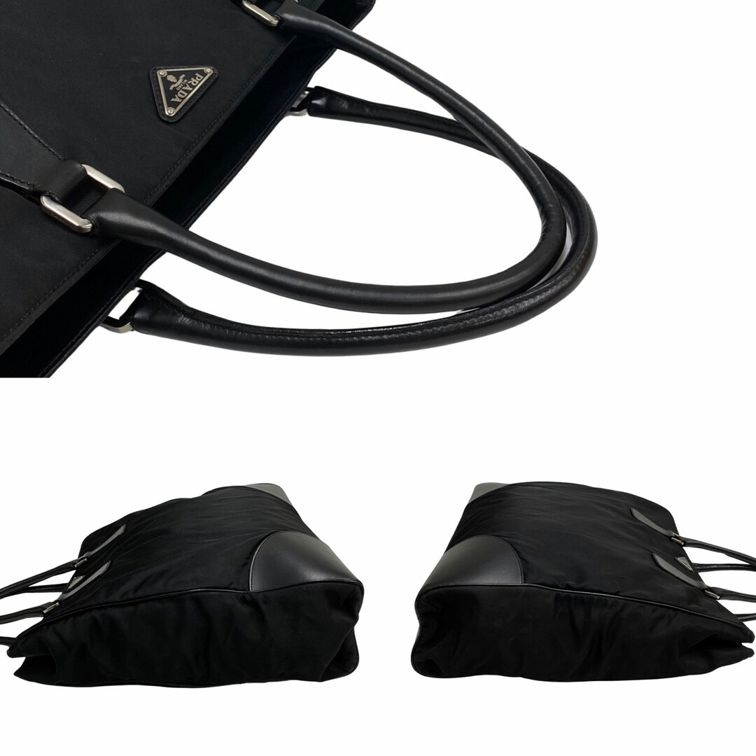 PRADA - 極 美品 PRADA プラダ 三角ロゴ 金具 ナイロン レザー 本革