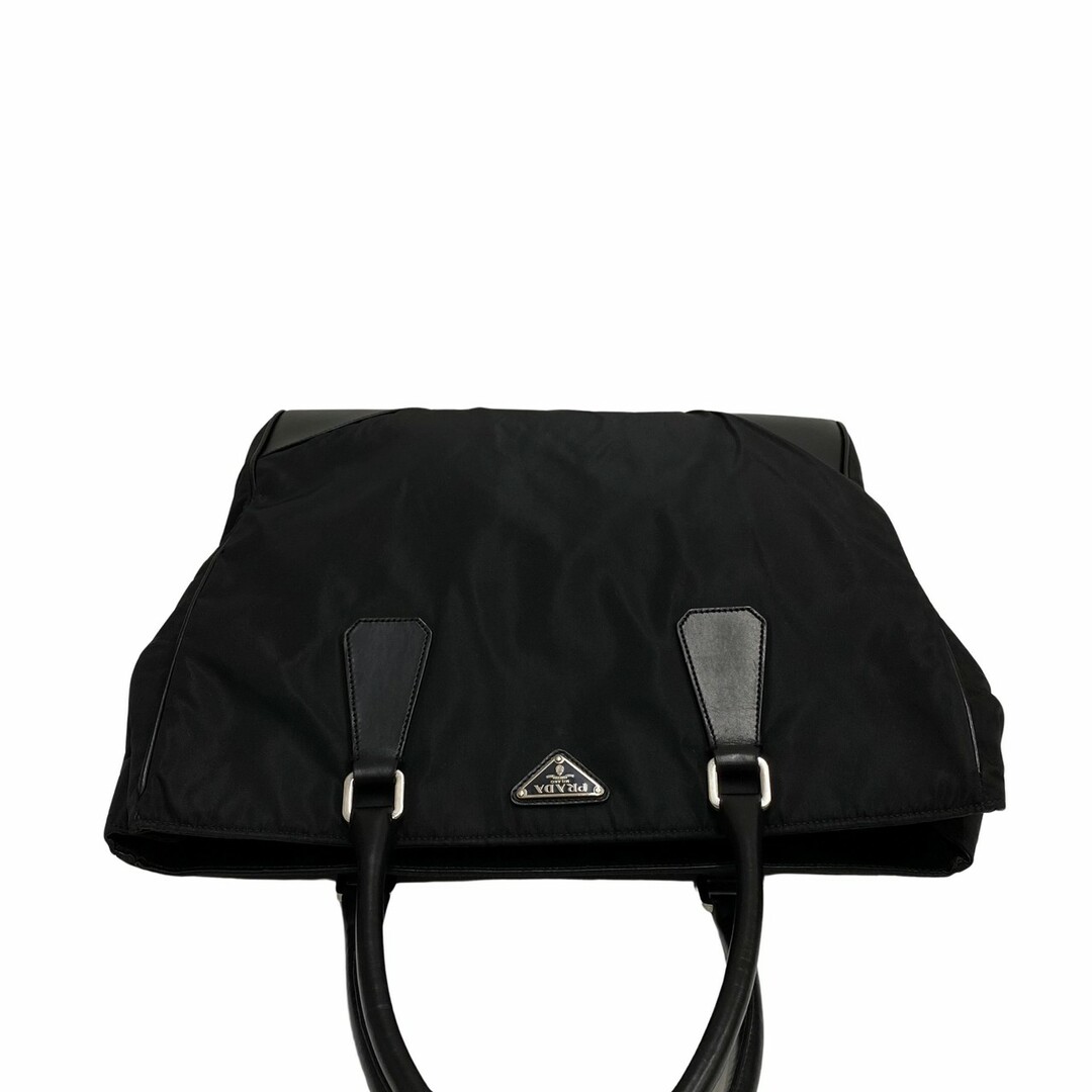 PRADA - 極 美品 PRADA プラダ 三角ロゴ 金具 ナイロン レザー 本革