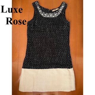 Luxe Rose - Luxe Rose リュクスローズ ツィード ミニワンピース ビジュー