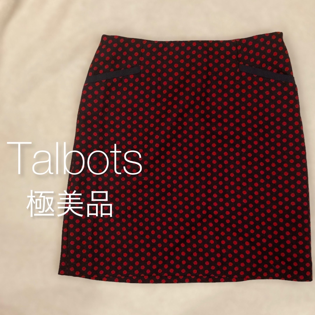 TALBOTS(タルボット)の【極美品】TALBOTS タルボット スカート 水玉 レッド レディースのスカート(ミニスカート)の商品写真