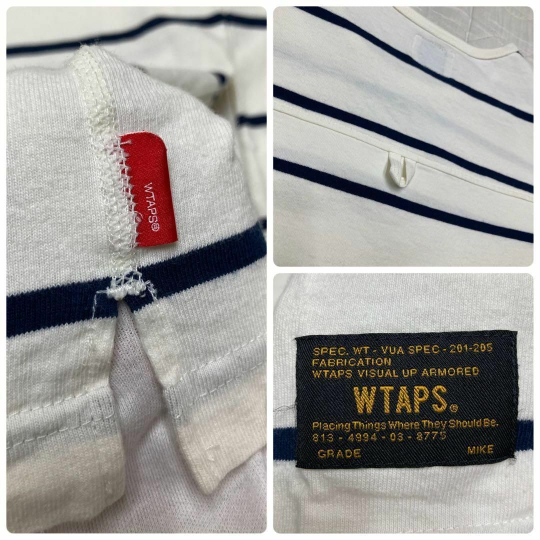 W)taps(ダブルタップス)の【定価14040円】WTAPS VASQUE ボーダーカットソー ロンTシャツ メンズのトップス(Tシャツ/カットソー(七分/長袖))の商品写真