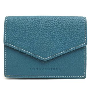 ボナベンチュラ／BONAVENTURA 財布 ウォレット レディース 女性 女性用レザー 革 本革 ライトブルー 水色  BWAT7 スモール ウォレット 小銭入れあり 三つ折り ユニセックス 男女兼用(財布)