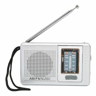 ミニラジオ、ポケットAM FMステレオラジオ、屋外家庭用5Wスピーカー付きポータ(スピーカー)