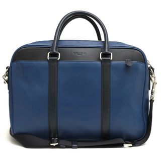 コーチ(COACH)のコーチ／COACH バッグ ブリーフケース ビジネスバッグ 鞄 ビジネス メンズ 男性 男性用レザー 革 本革 ブルー 青  F56018 Perry Slim Brief In Colorblock ペリー スリムブリーフ カラーブロック 2WAY ショルダーバッグ ノートPC収納可(ビジネスバッグ)