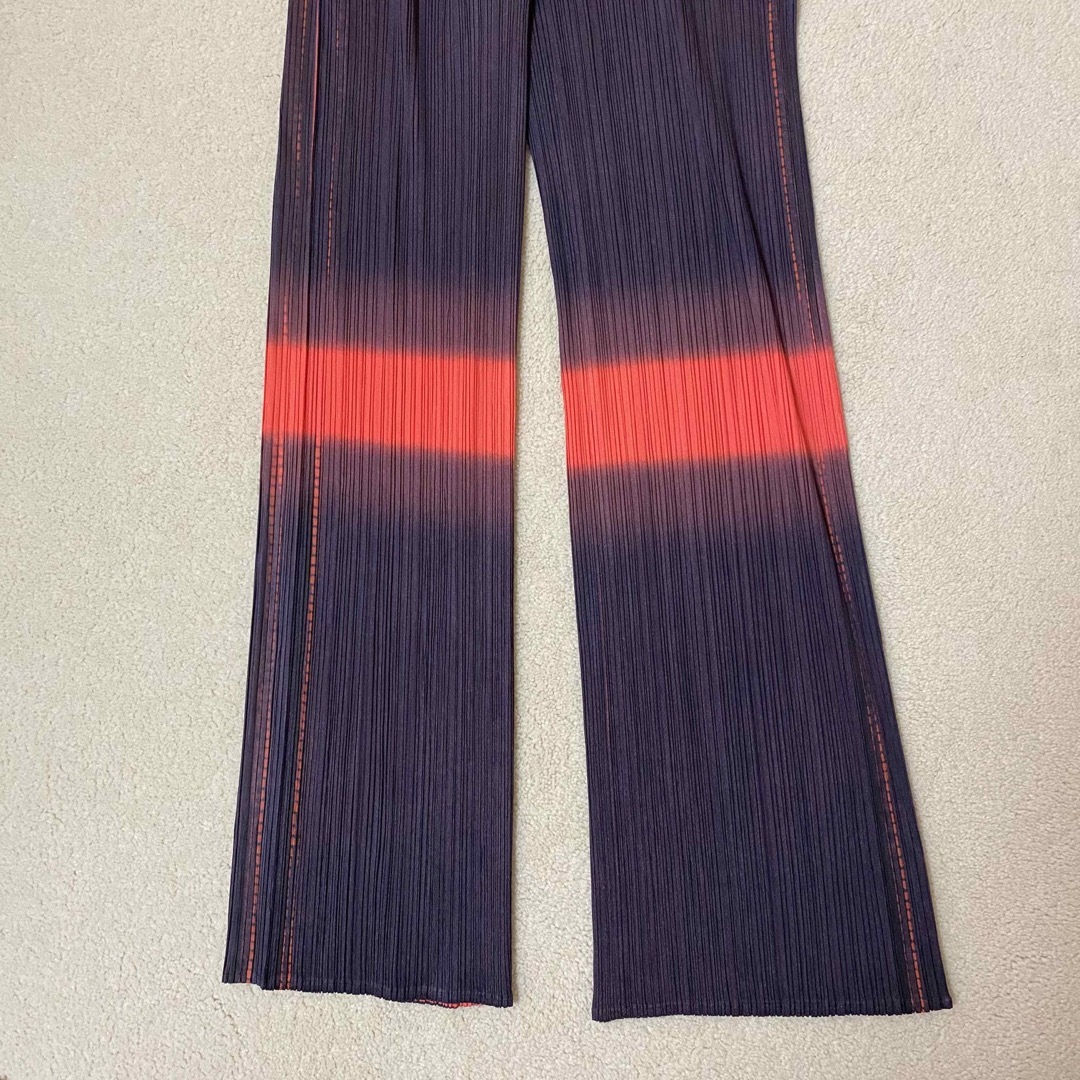 イッセイミヤケ PLEATS PLEASE デニム転写パンツ-
