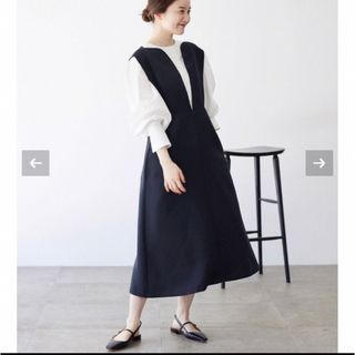 イエナ(IENA)の【applepie様専用】 IENA   ＆NAVY カーブネックワンピース(ひざ丈ワンピース)