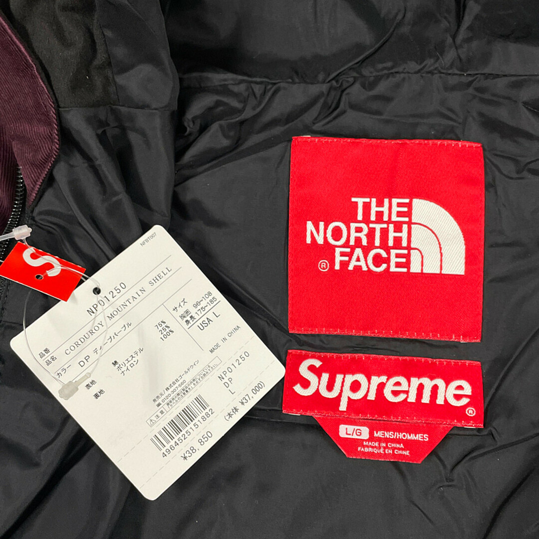 supreme north face corduroy マウンテンパーカー L