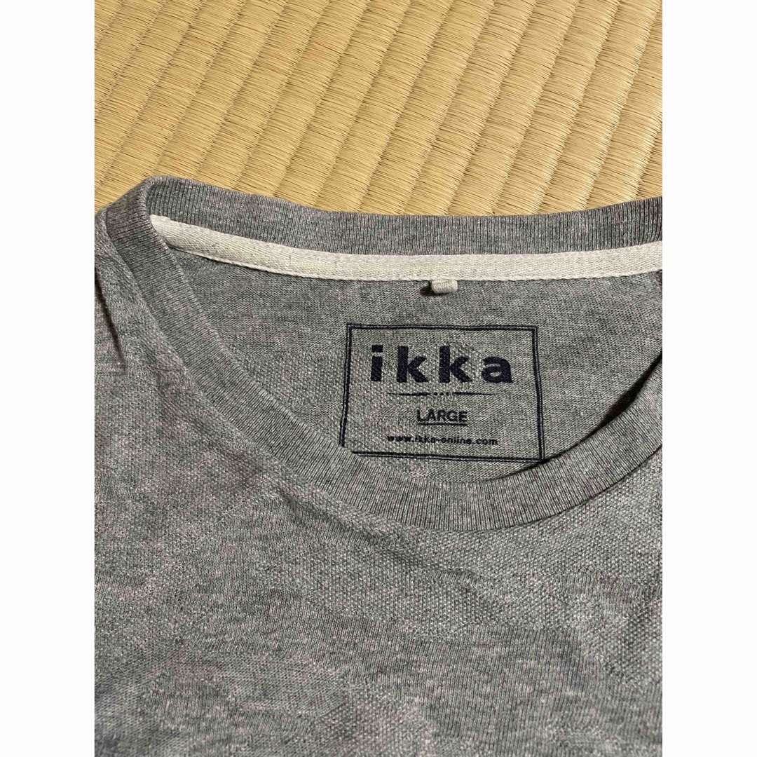 ikka(イッカ)のikka Ｔシャツ　グレー　メンズＬ　綿100% メンズのトップス(Tシャツ/カットソー(半袖/袖なし))の商品写真