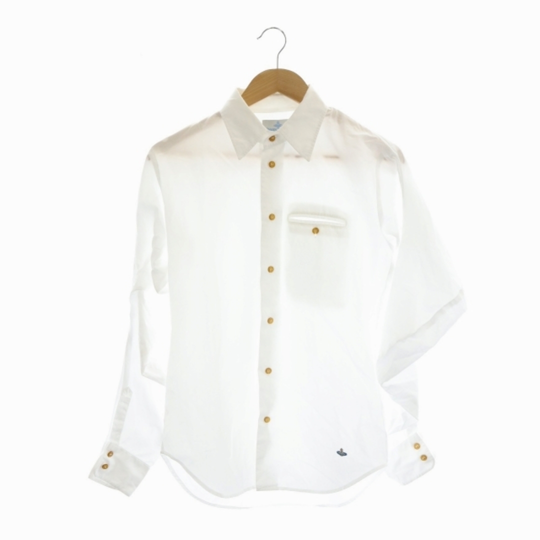 ヴィヴィアンウエストウッドマン スリーブカーブ シャツ 長袖 46 白 ■OSのサムネイル