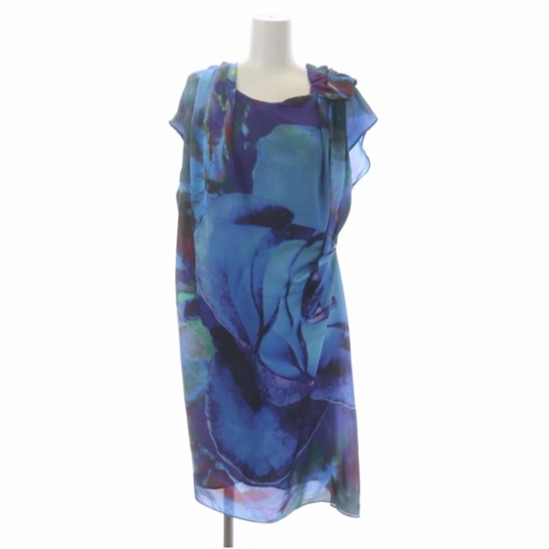 LANVIN en Bleu - ランバンオンブルー ノースリーブ 総柄ワンピース