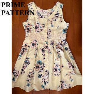 プライムパターン(PRIME PATTERN)のPRIME PATTERN プライムパターン 花柄 ミニワンピース レース(ミニワンピース)