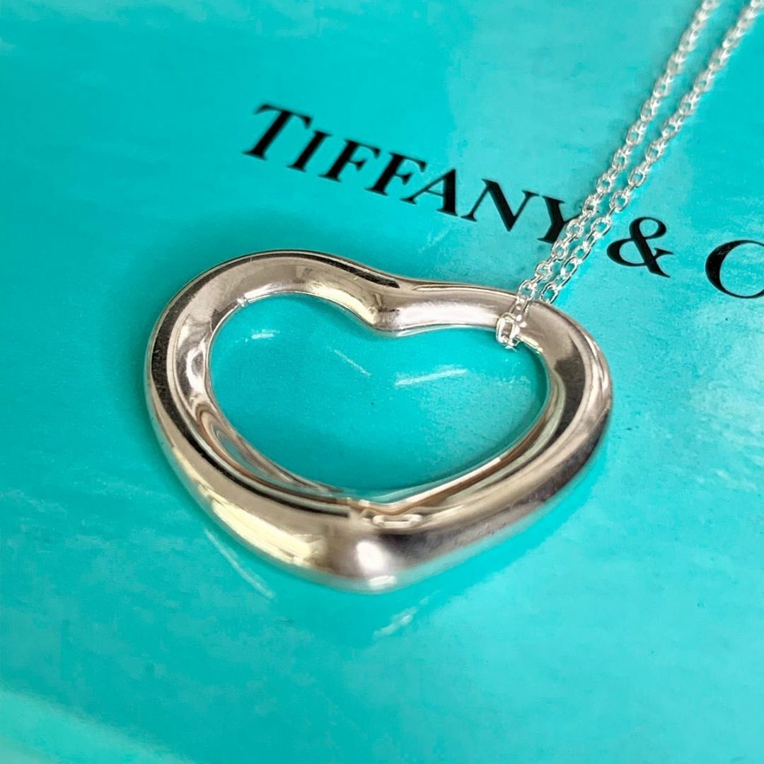 Tiffany & Co. - TIFFANY&Co ティファニー オープンハート ネックレス