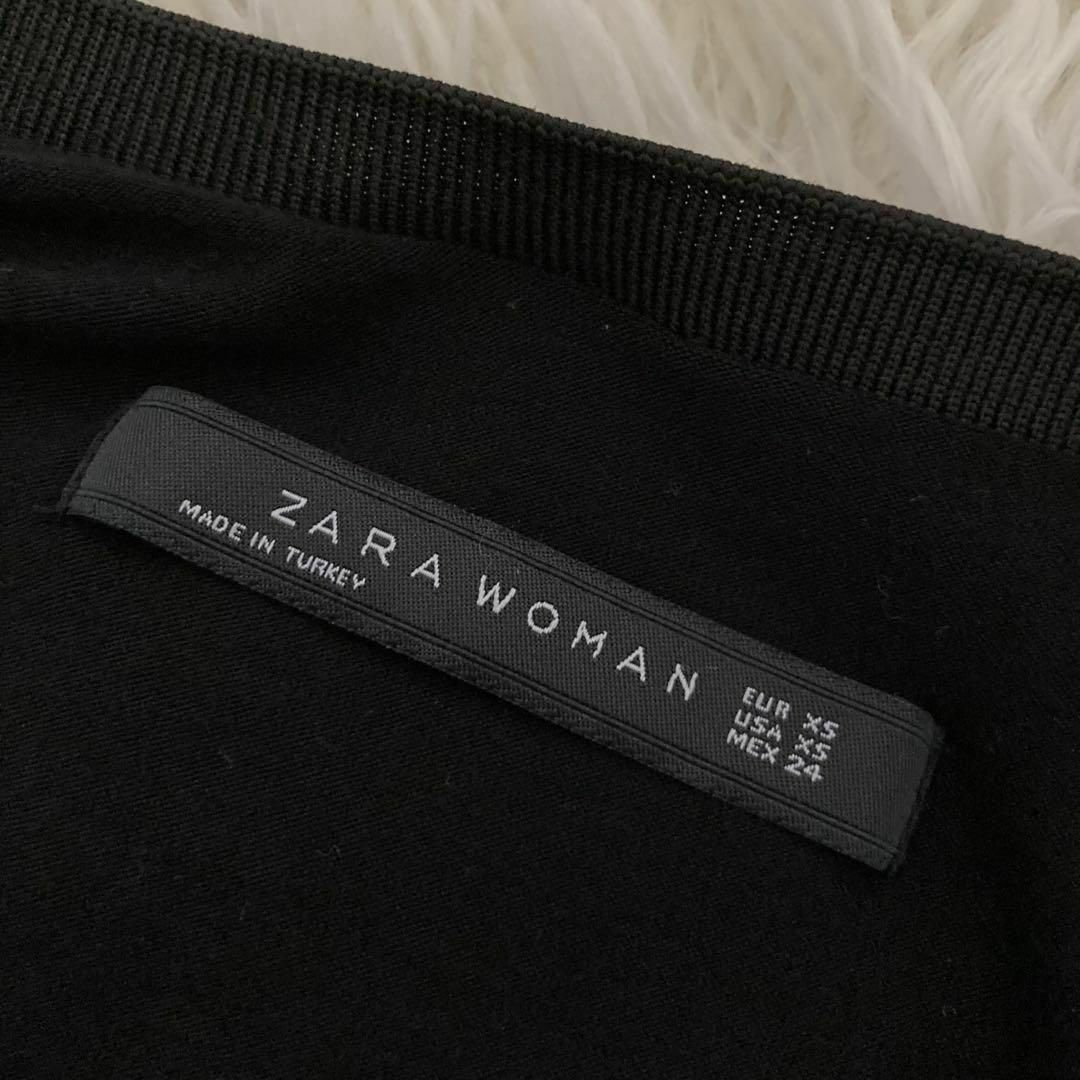 ZARA(ザラ)のZARA ザラ シフォン ブラウス ブラック XS レディースのトップス(シャツ/ブラウス(長袖/七分))の商品写真