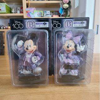 Disney - 値下げ Happyくじ B賞・ミッキー&ミニー フィギュアの ...