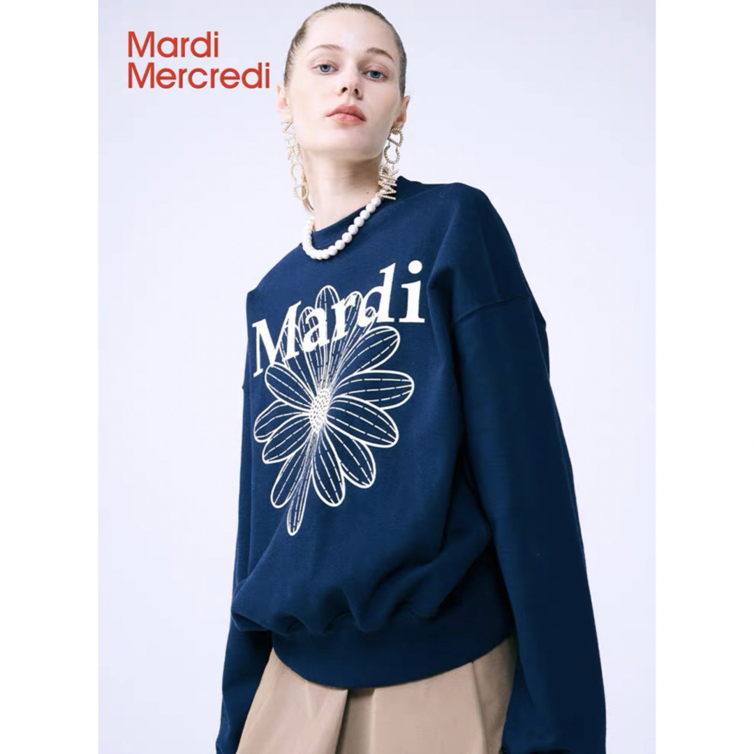 【正規品】 Mardi Mercredi マルディメクルディスウェット　ネイビー