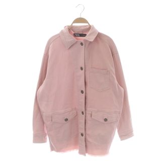 ザラ(ZARA)のザラ フリンジ デニムジャケット ブルゾン オーバーサイズ ストレッチ(ブルゾン)